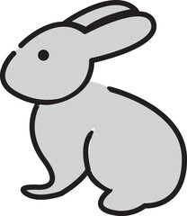 Easter bunny icon. Eps10.