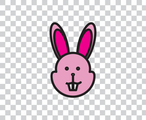 Easter bunny icon. Eps10.