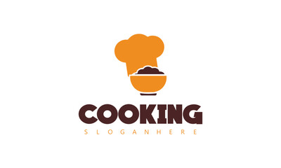 a logo for a kitchen with a pot of cooking on it.