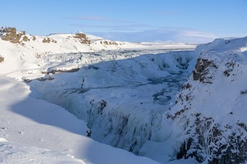 Gullfoss waterfall on iceland
