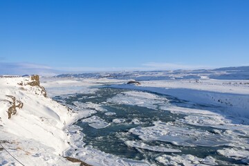 Gullfoss waterfall on iceland