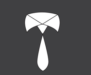 Tie flat icon. Illustration for web and mobile design. Eps10.