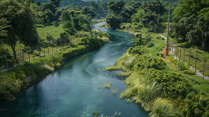 Obraz premium Safeguarding Pristine Water Bodies: A Testament to Environmental Care