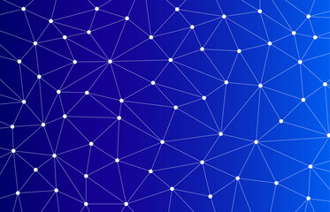 Polygonal mesh,dark blue abstract background, vector illustration