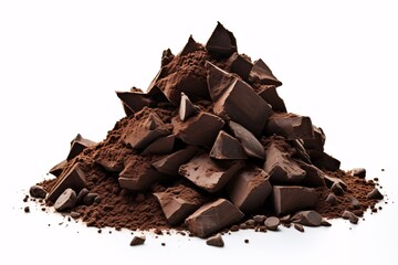 a pile of chocolate chunks