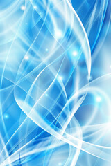 Elegant Sky Blue Abstract Background with Curved Lines
