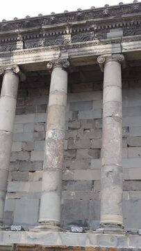 Garni building in Armenia vertical video