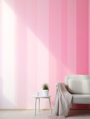 Simple large vertical strip pink gradient, front wallpaper background pattern, with copy space and space for text or design photo