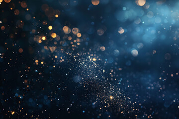 Gold and blue bokeh background