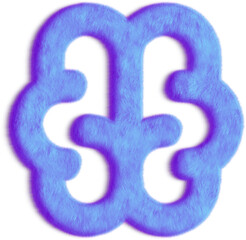Brain Purple Fluffy Icon