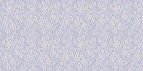 Background seamless pattern of leaves on a blue background. Background for the site, invitations, postcards, for packaging, product design. Ilustration. 
