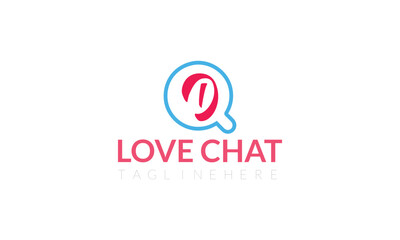 dating love line logo template vector illustration