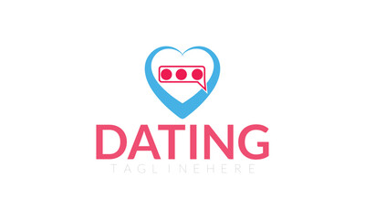 Creative modern Dating word vector lettering.