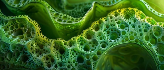 microstructures from a wide-angle perspective Showcase the intricate patterns and textures that reflect their diverse biological functions