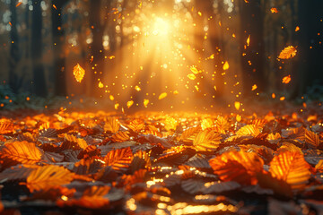 The golden hue of autumnal foliage, carpeting the forest floor with a tapestry of warmth and...