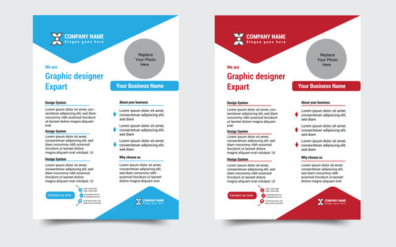Corporate flyer template for your business. Flyer design. Business flyer template.