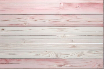 White and pink wood wall wooden plank board texture background with grains and structures and scratched