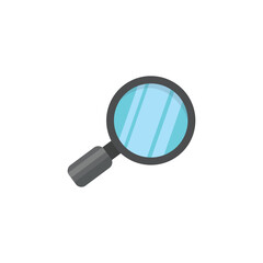 Vector icon of magnifying glass isolated white background.