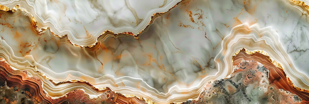 Natural Stone Texture, Colorful Marble and Agate Pattern, Elegant Background for Design
