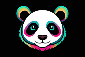 Fototapeta premium a hippy panda head print ready vector t-shirt design