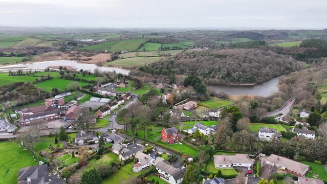 Aerial view of Residential housing in Downpatrick County Down Northern Ireland
