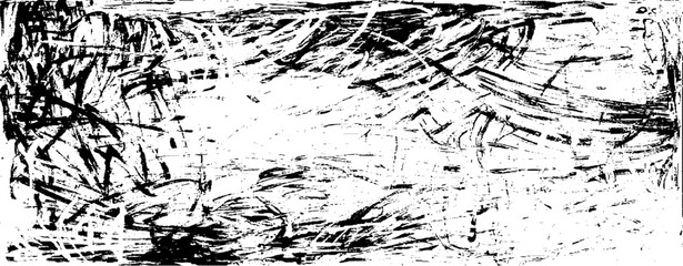 Scratched Grunge Urban Background Texture Vector. Dust Overlay Distress Grainy Grungy Effect. Distressed Backdrop Vector Illustration. Isolated Black on White Background. EPS 10.
