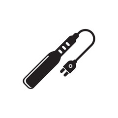 Hair straightener symbol icon, vector illustration design