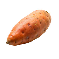 Sweet potato isolated on transparent background. Fresh organic sweet potato.