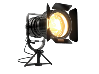 Professional studio light isolated on white or transparent background