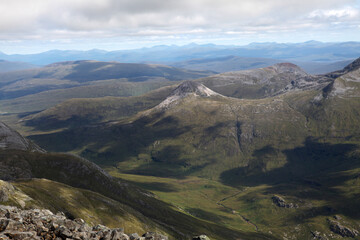 View from the ascent of Ben Nevis by the Carn Mor Dearg Arete - Fort William - Highlands - Scotland - UK