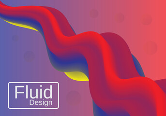 Creative fluid background design template