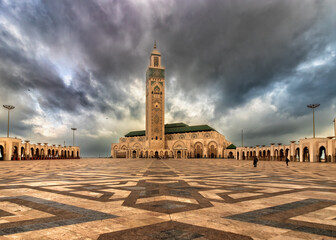 Hassan II mosque in Casablanca, Morocco.
