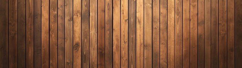 A photo of an earthy wood-colored wooden fence with slats, showcasing the natural grain and texture