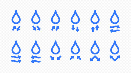 Water drop and arrows vector design