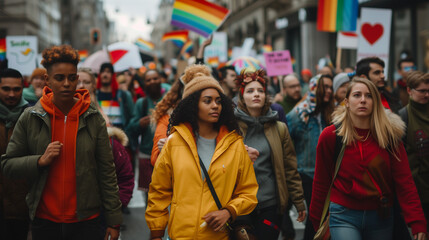 Allies Walking in Solidarity With LGBTQ Community