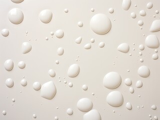 water droplets on all ivory matte background with copy space and blank pattern for text or photo backgrdrop