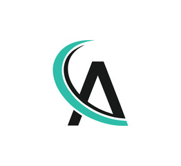 A letter logo design vector template