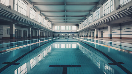 Large Swimming Pool With Cross Decoration