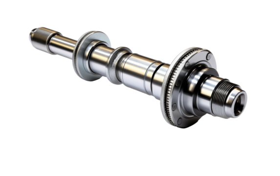 A close-up view of the intricate movements of the cam shaft as it rotates and controls the opening and closing of valves in an engine