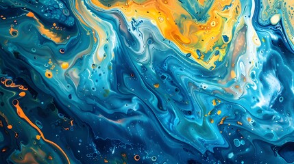 Abstract colorful fluid art wallpaper - obrazy, fototapety, plakaty