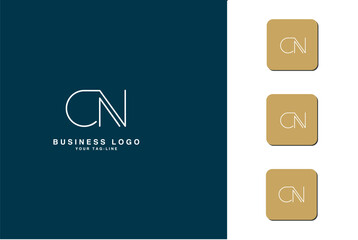 Alphabet Letters  CN, NC, C, N,   Initials Logo Monogram