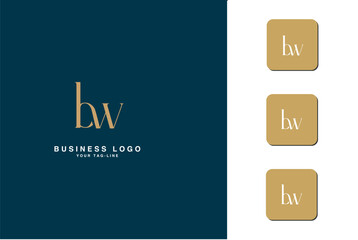 BW, WB, B, W, Abstract Letters Logo monogram