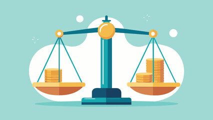 A scale of justice with stacks of coins on one side representing the financial damages awarded in a successful employment law settlement.