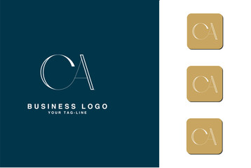 CA,A C, C, A, Abstract Letters Logo Monogram