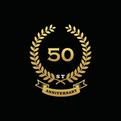 50 th anniversary logo gold