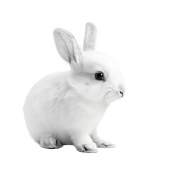 White rabbit isolated on white or transparent background