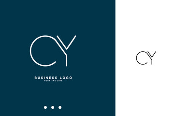 Alphabets  Letters CY, YC Initials Logo Monogram