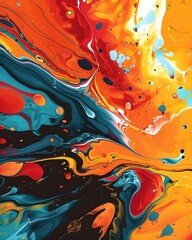 colorful fluid art 