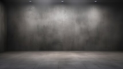 Empty Dark Abstract Cement Wall and Studio Room

