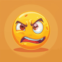 Emoticon without mouth comic character cartoon 